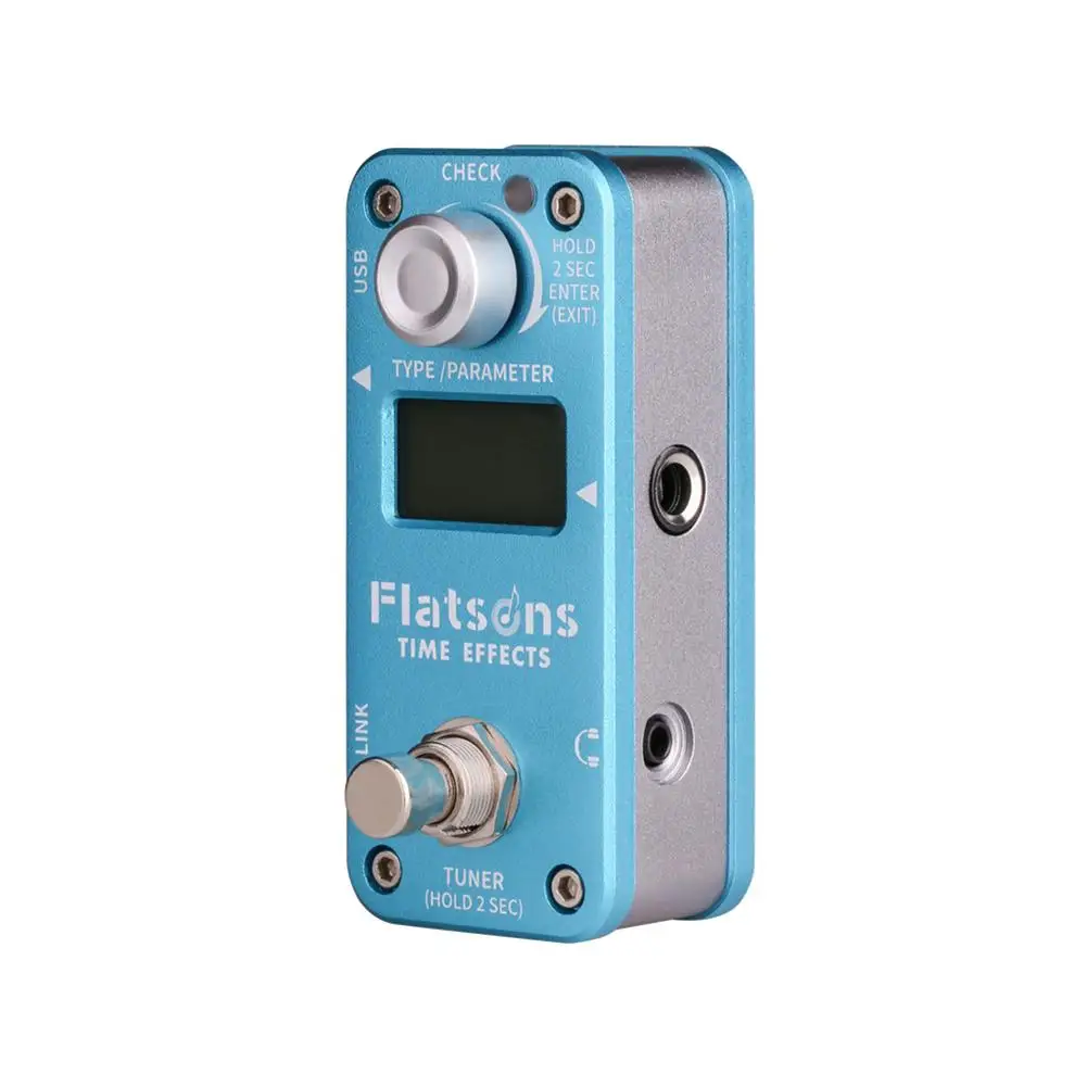 

Flatsons Delay Reverberation Effector Hall Spring Room 3 Modes Reverberation Aluminum Alloy Effects Pedal
