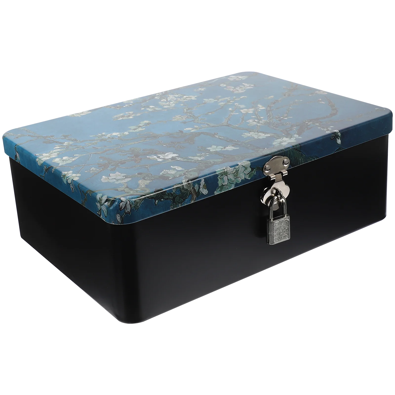 

Box Storage Metal Tin Keepsake Case Tins Jewelry Container Decorative Candy Tinplate Rectangular Boxeshandle Coffee Vintage