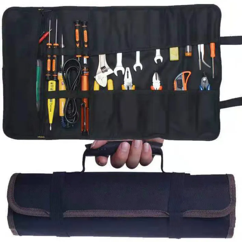 Multifunction Oxford Cloth Wrench Bag Folding Tool Roll-Up Bag Storage Pocket Portable Tools Pouch Case Organizer Holder 공구가방