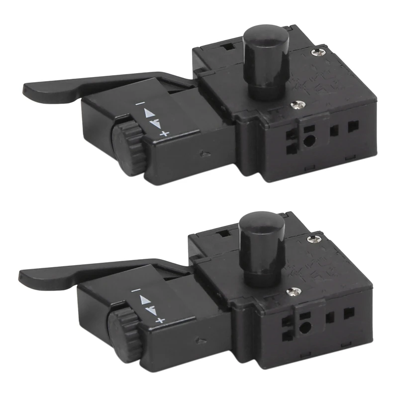 

2X FA2-6/1BEK SPST Lock On Power Tool Trigger Button Switch Black