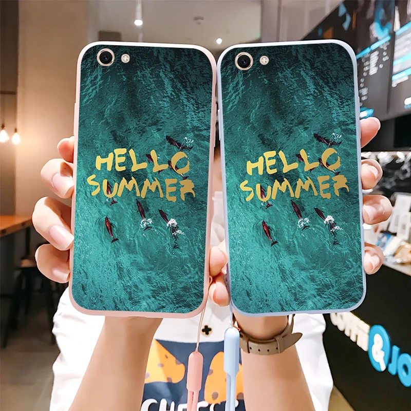 

Hello Summer Case For VIVO Y11 Y12 Y15 Y17 Y20 Y21 Y31 Y35 Y37 Y3S Y50 Y51 Y52S Y53 Y55 S Y30 2017 Silicone Candy Colors Soft