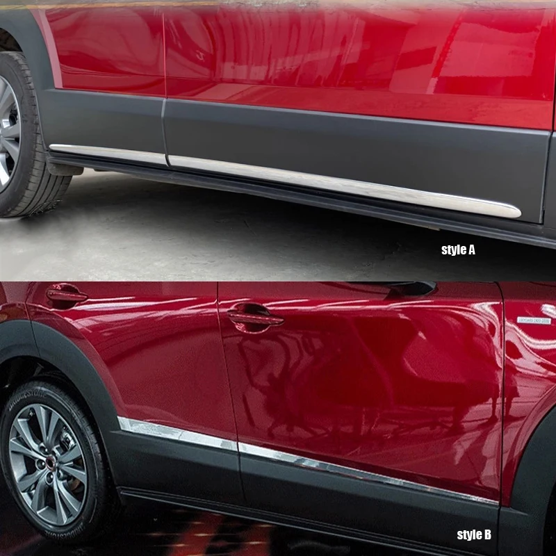 

Для Mazda Cx-30 Cx30 2020 2021 ABS карбоновая дверь корпус боковая юбка декоративная наклейка отделка внешние аксессуары