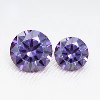 purple round moissanite loose stone beads d vvs customize moissanite 0 5 2ct ring pendants for diamond gra certificate