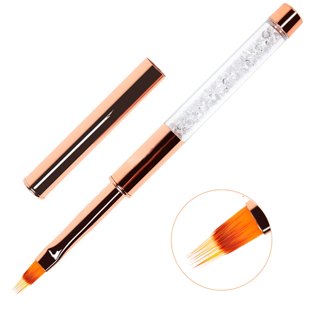 

1PCS Nail Brush Rhinestone Handle Painting Pen Drawing Gradient Nail Art Pen Tool