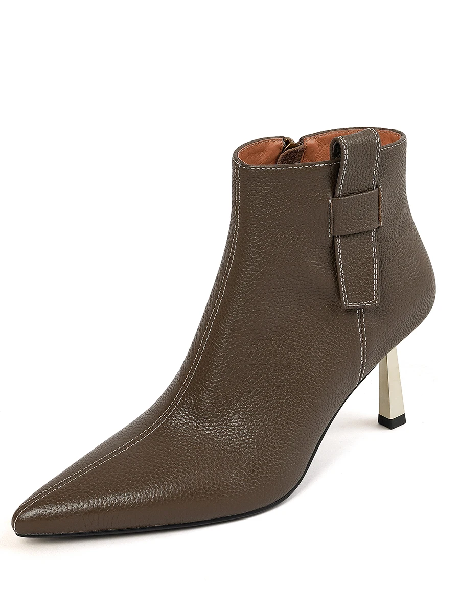 Женские ботильоны из натуральной кожи новые весенне-осенние модные ботинки с