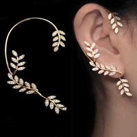 design sense vine leaf electroplating gold earring earrings jewelry personality cold wind korea ins flower earrings stud