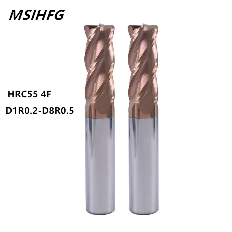 

Milling Cutter Hrc55 Endmill Alloy Tungsten Steel Cnc Maching Top Milling Machine Tools For Steel 1.0mm-12.0mm