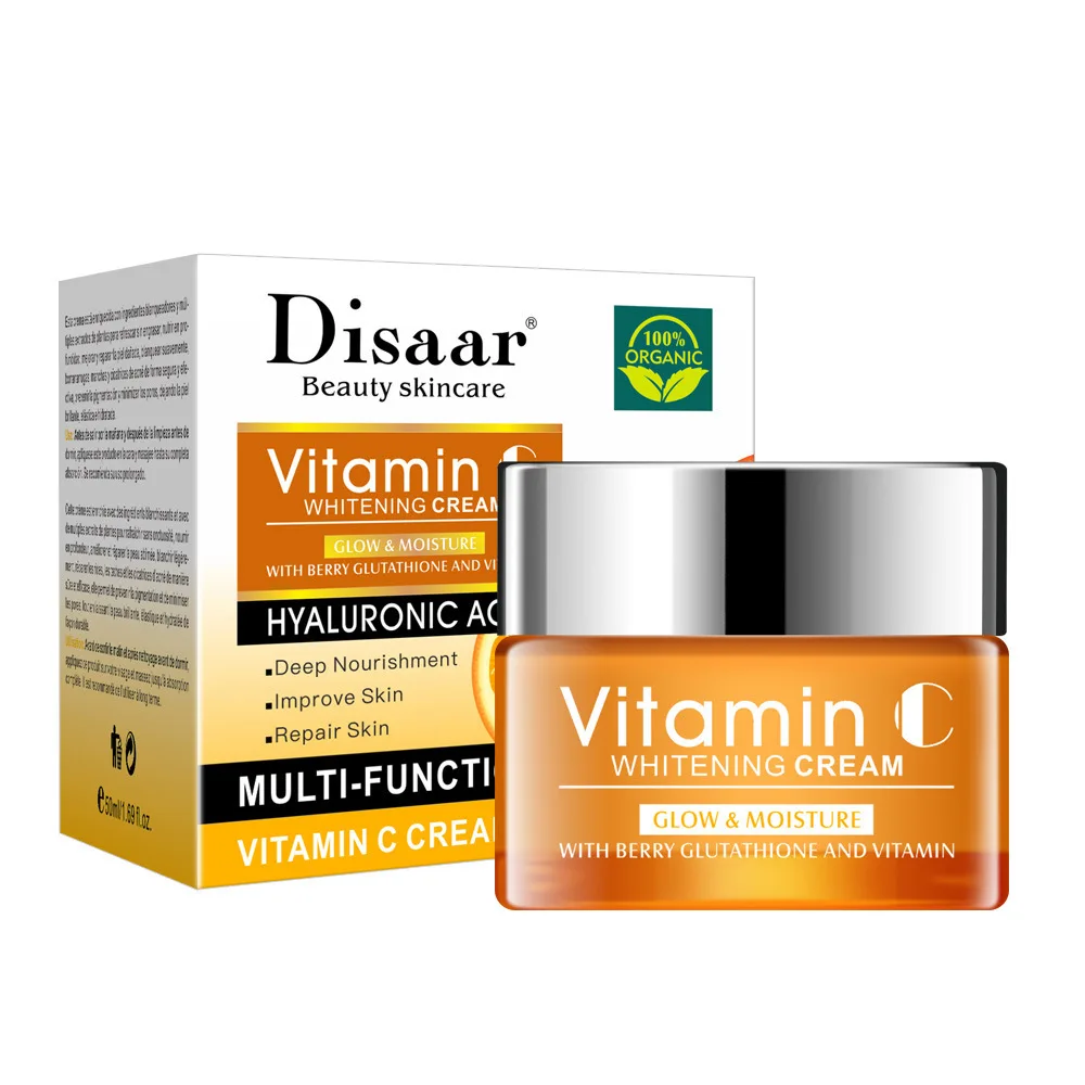 

Vitamin C Whitening Facial Cream Brightening Face Cream for Repair Fade Freckles Remove Dark Spots Melanin Remover Skin Care