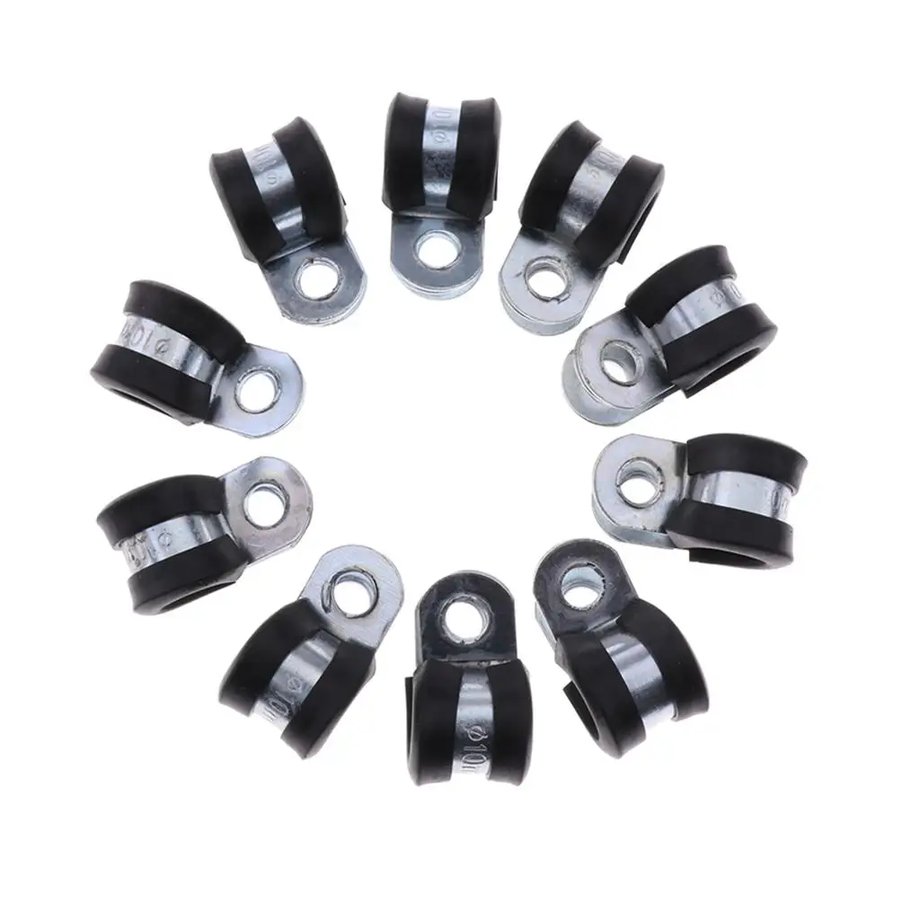 

10x10mm Fuel Line Set Gasoline Hose Cock Filter Clamp Replacement