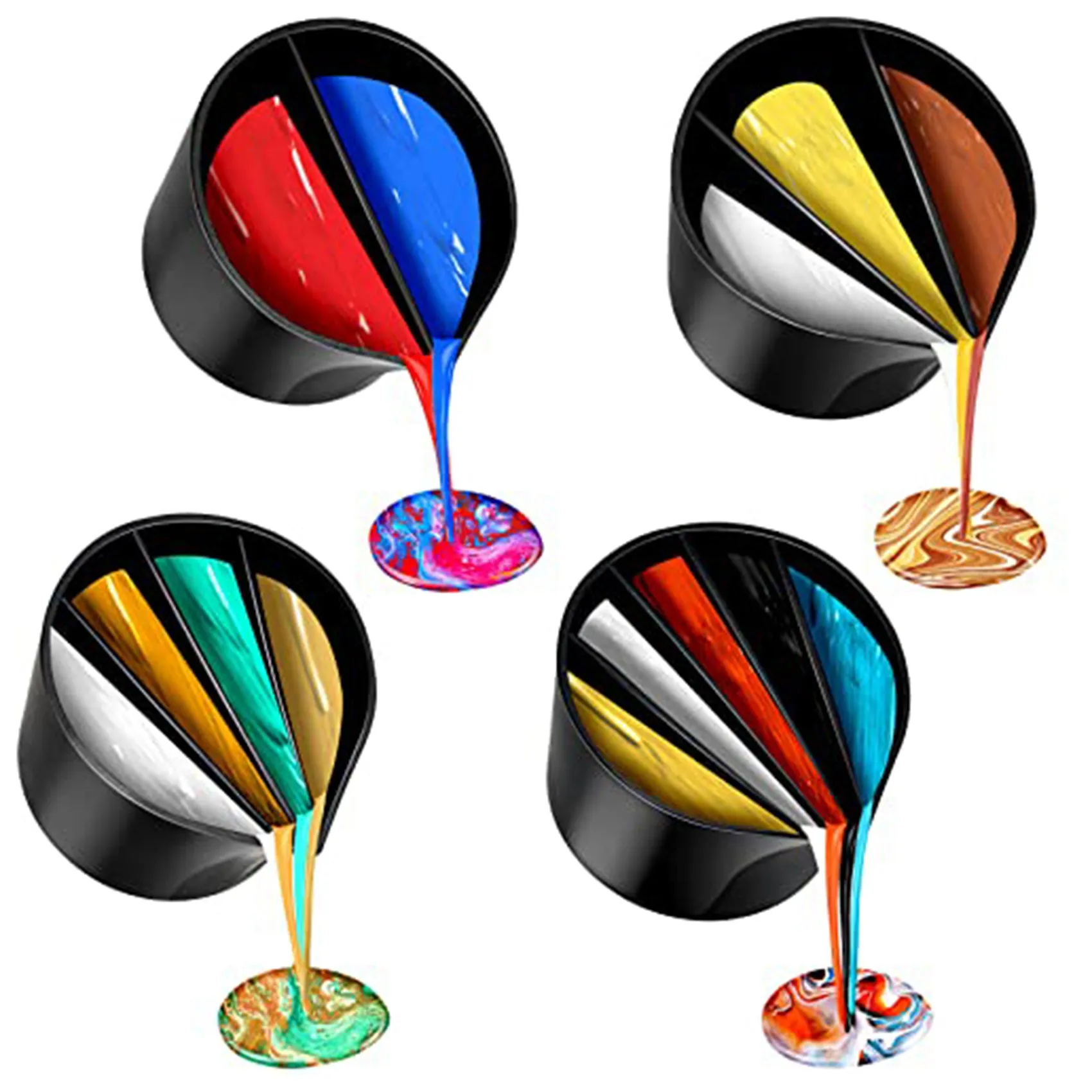 

1 Набор раздельных стаканчиков для заливки Краски силиконовый стаканчик для заливки многоканальный инструмент для заливки краски «сделай ...