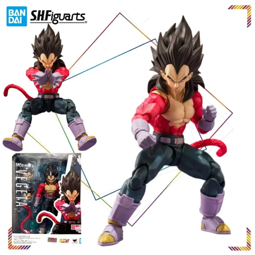 Фото Фигурки BANDAI SPIRITS S.H.Figuarts Super Saiyan 4 Vegeta, коллекционные аниме-фигурки Dragon Ball GT, подарки для хобби №1