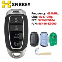 xnrkey 4 button smart remote car key fob 434mhz id47 chip for hyundai veloster 2017 2018 2019 fcc sy5igfge04 pn 95440 k9000