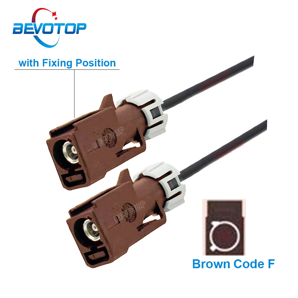 1 шт. водонепроницаемый кабель Fakra с коричневым кодом F мама на фиксацией