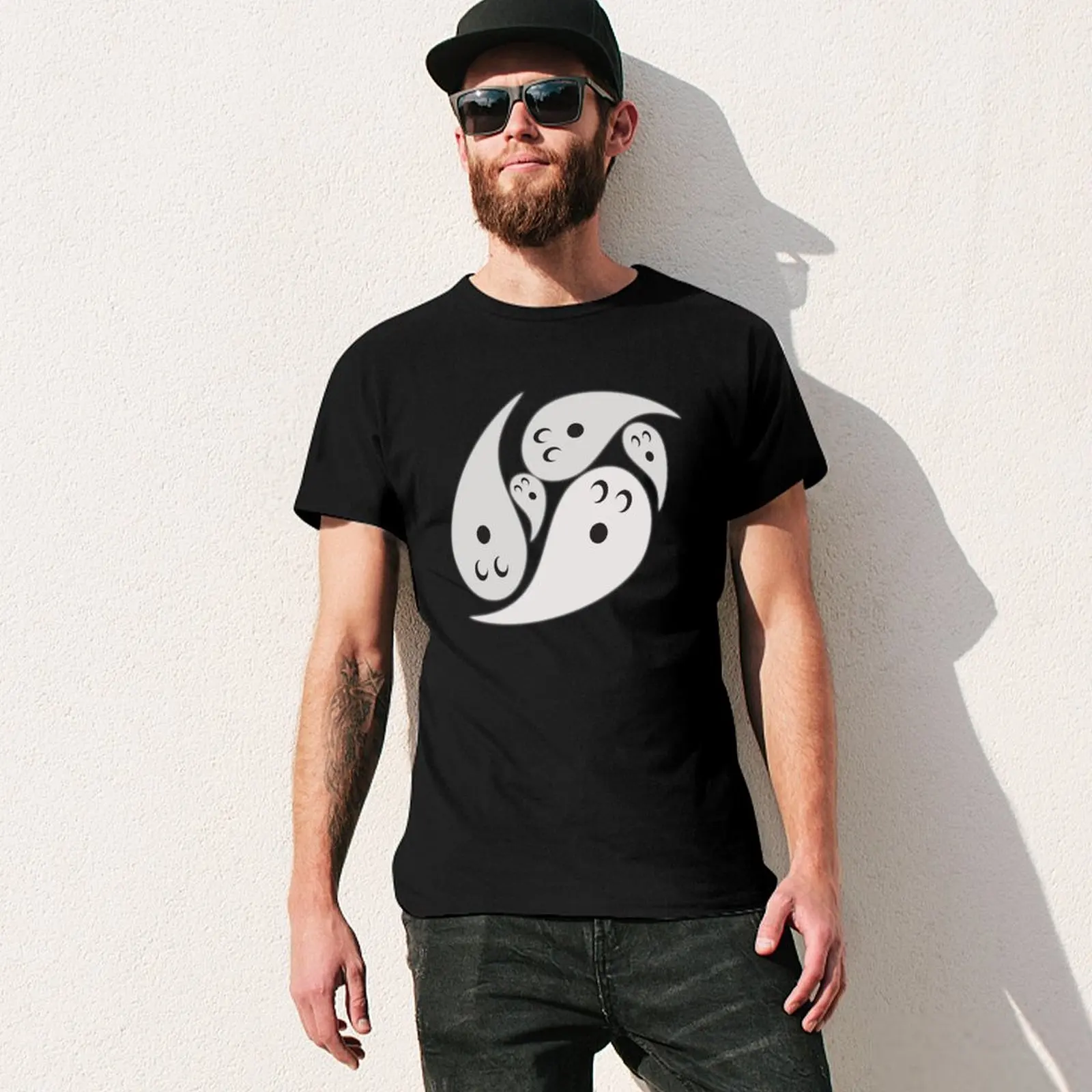 Футболка Ghost Swarm корейская мода тяжелые весы женские топы летний топ мужские