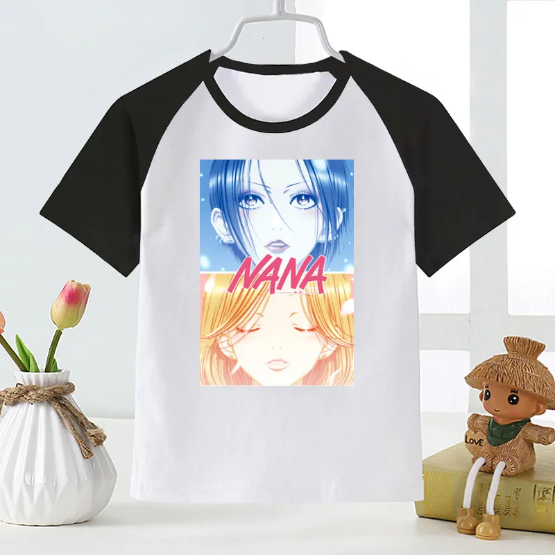 Nana Anime Girl Tops Fashion Streetwear Harajuku Boy Tee Street Kid Cartoon T-Shirt Summer Style Funny Cute Clothes