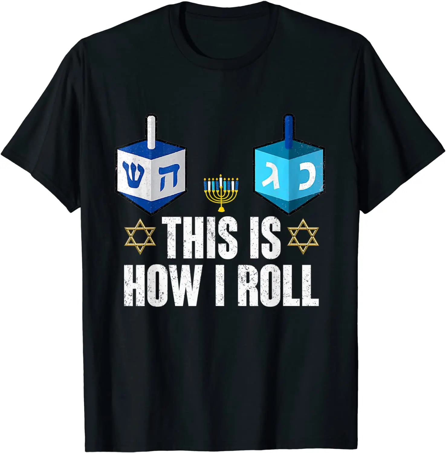 

This Is How I Roll. Hanukkah Dreidel Chanukah Jewish T-Shirt. Premium Cotton Short Sleeve O-Neck Mens T Shirt New S-3XL