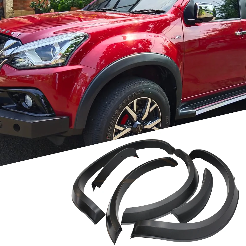 

Slim Fender Flares Wheel Arch for Isuzu Mu-x 2017 2018 2019 2020 Matte Balck Mudguards 6pcs/set Suv Car accessories