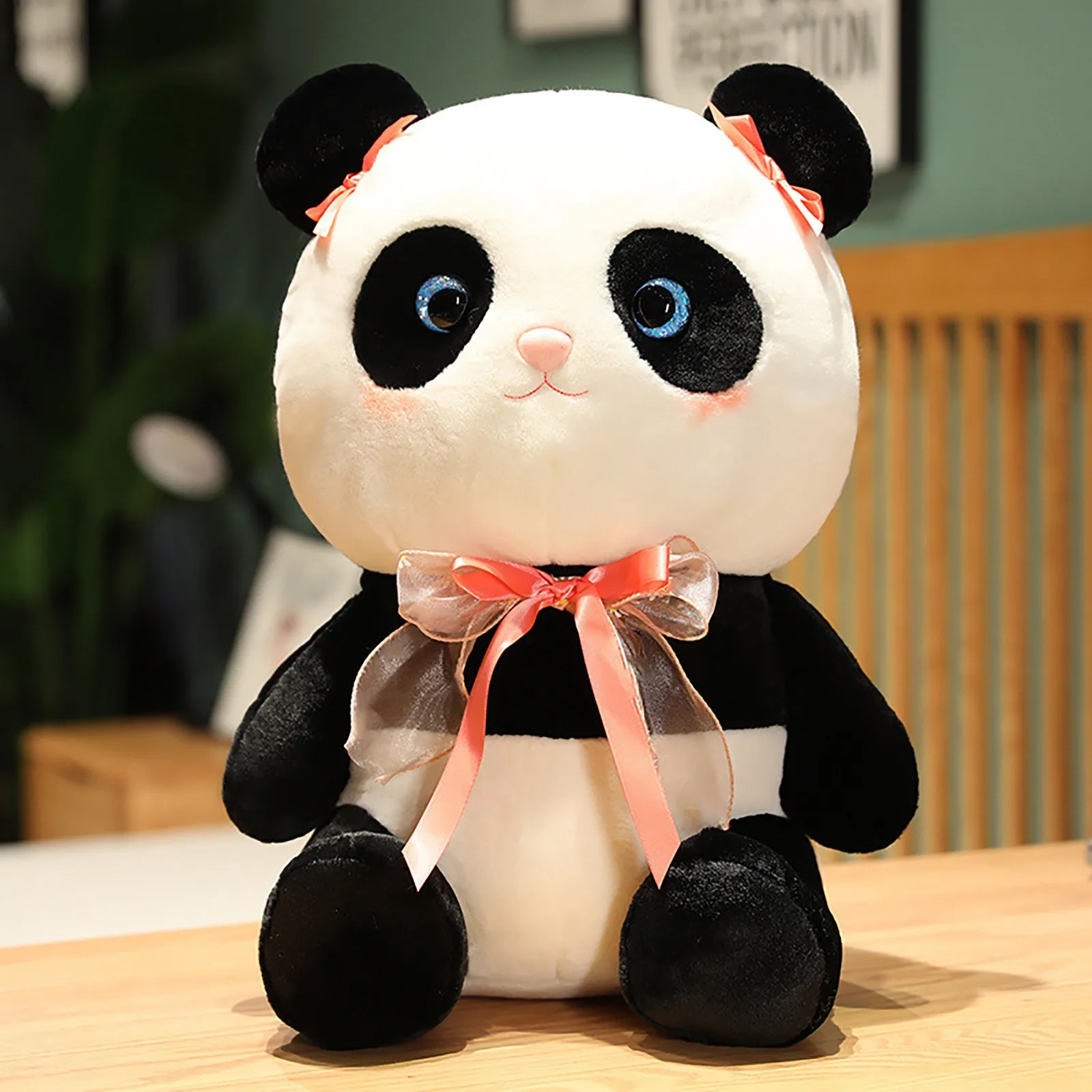 

Panda h Toy Flower Knot Panda Doll Cute And Cute Children's Gift Valentine's Day Gift*1pcs Megaphone Toy Pooch Toy