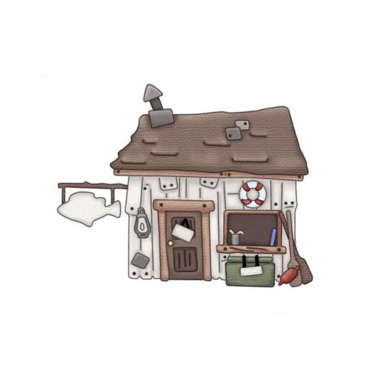 christmas halloween haunted house 2022 new metal cutting dies diy card decorations scrapbook paper craft knife layered dies free global shipping