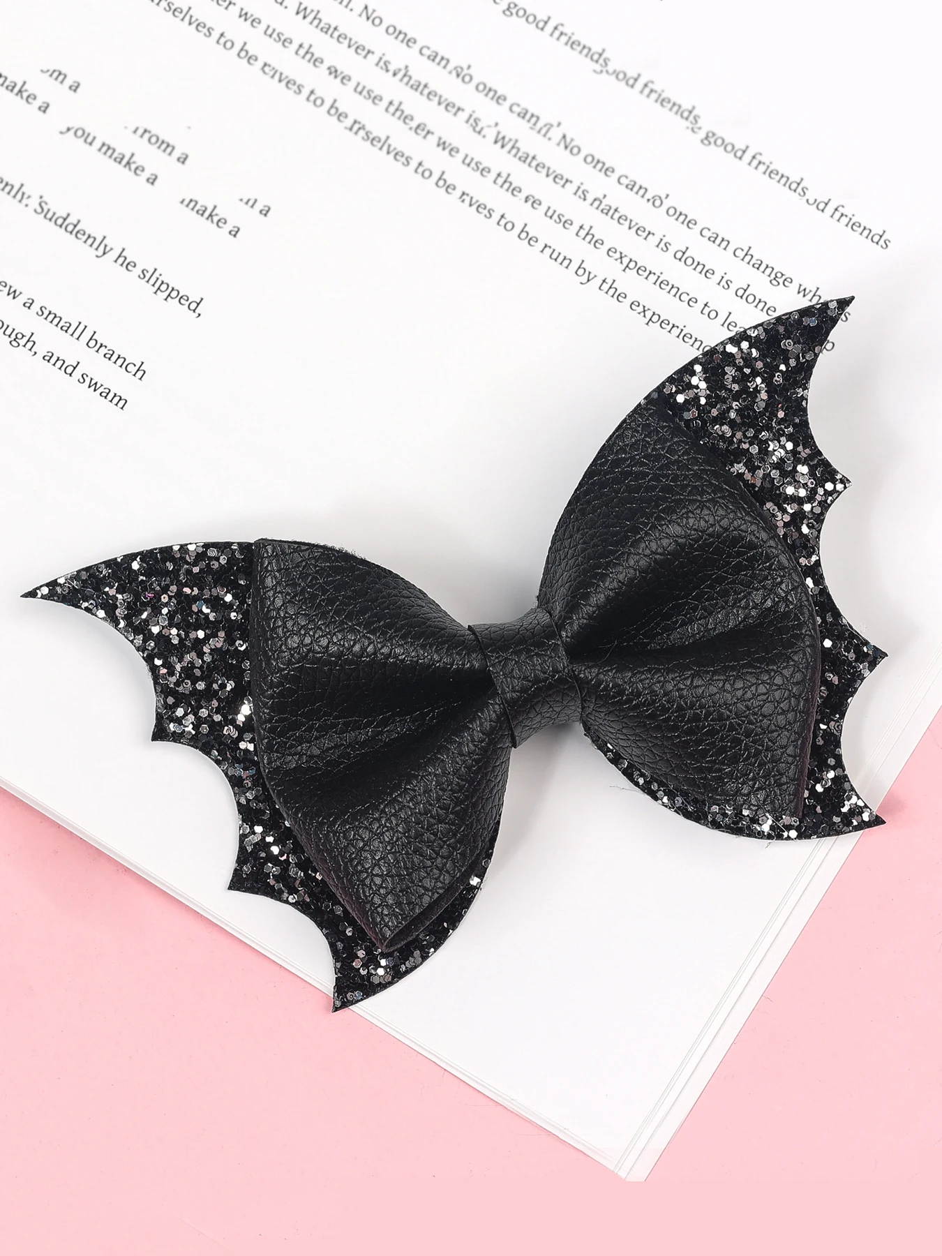 Цельные заколки для Хэллоуина волос с бантом и крыльями летучей мыши челки