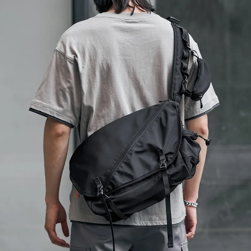 

Sport Light Bag Men's Capacity Weight Bag Travel Sling Waterproof Shoulder Korean Style Large Casual Crossbody Japan