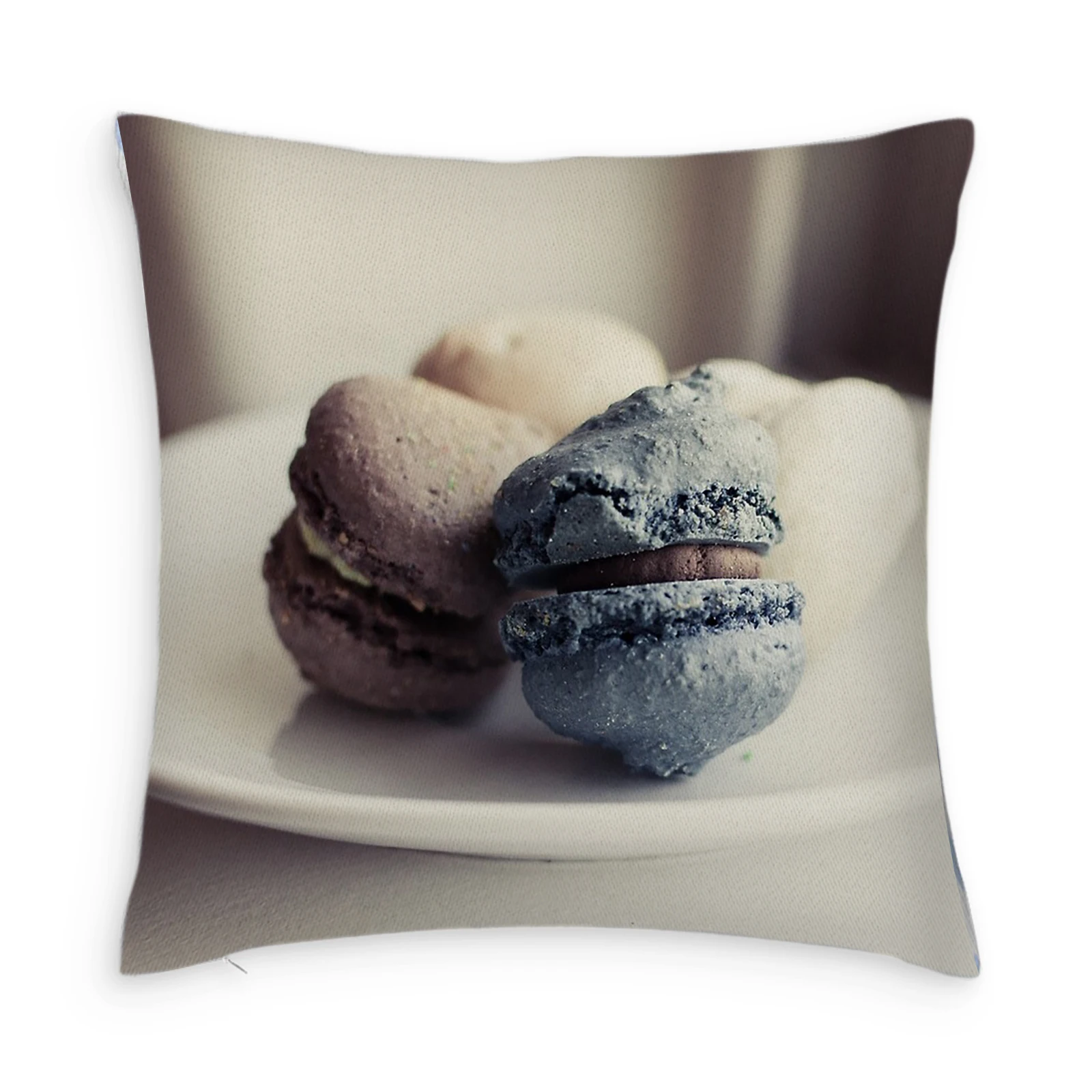 

Macaron Customize Cushion Cover Super Soft Pillowcase Cartoon Geometric Patterns Pillows Covers Home Decor