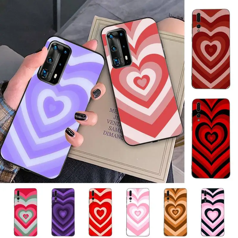 

INS Sweet Love Heart Phone Case for Huawei P30 40 20 10 8 9 lite pro plus Psmart2019
