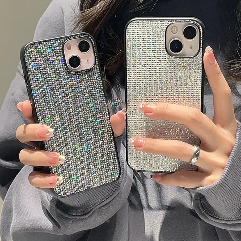 

Luxury brand Bling Glitter sequin Soft phone case for iphone 15 14 11 12 13 Pro X XS XR MAX SE MiNi Back Cover Capa