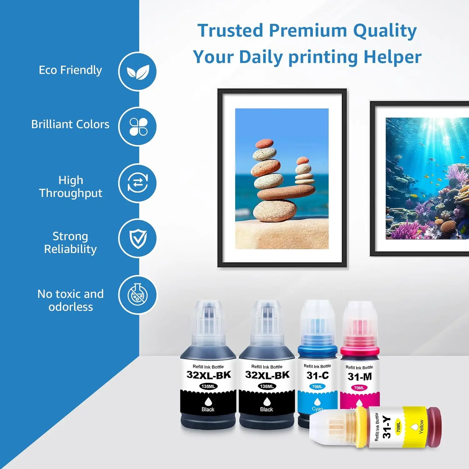 Чернила совместимые с 32 XL 31 для Smart Tank 555 315 319 455 515 516 530 558 559 570 полировальный Multipack