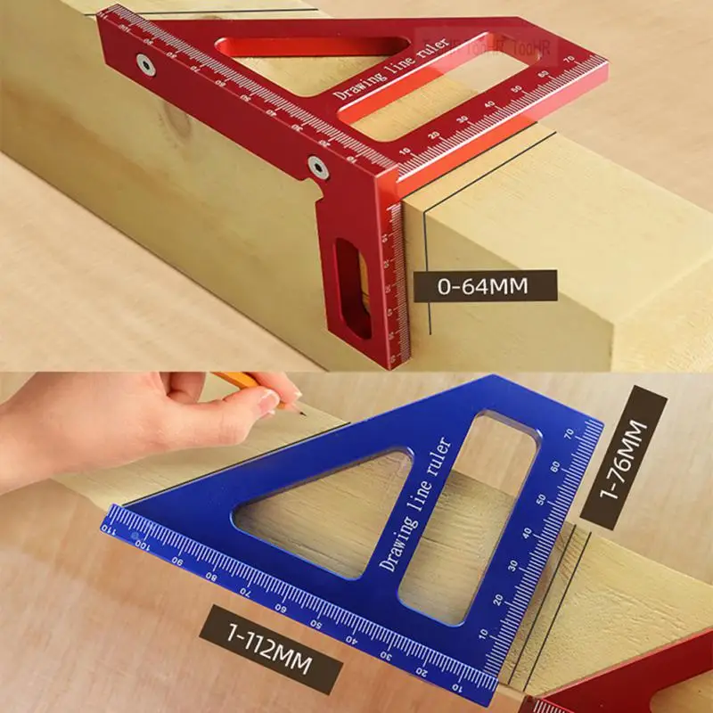 

Accurate Measurement Marking Ruler Woodworking Tool Angle Ruler Easy To Use Woodworking Ruler Durable