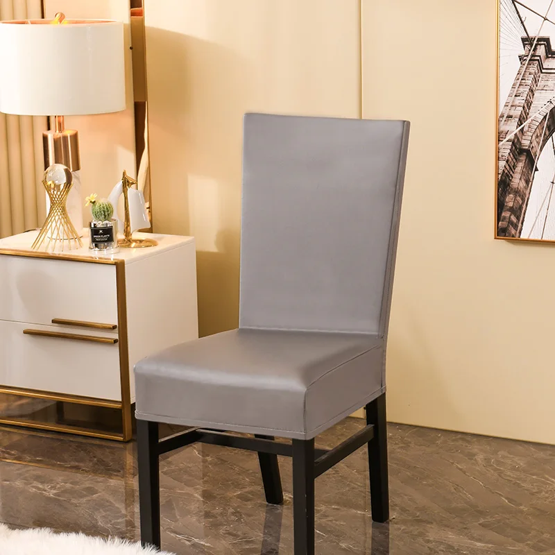 

Waterproof Chair Cover PU Leather Fabric Chair Covers Big Elastic Chair Covers Stretch Seat Case For Home Banquet