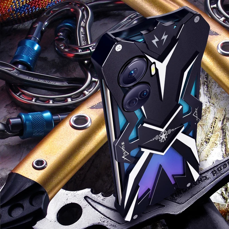 Original Zimon Luxury Thor Heavy Duty Armor Metal Aluminum Mobile Phone Case Covers For Oppo Realme 10 Pro +plus Cover Cases