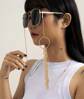 fashion bead metal chain geometric accessories personalized ring tassel alloy eye chain female