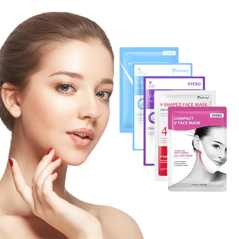 

2pcs 4 sets V Shape Slim Mask Face Lift Tool Thin Face Mask Slimming Face Treatment Double Chin Skin Beauty Mask Skin Care Tools