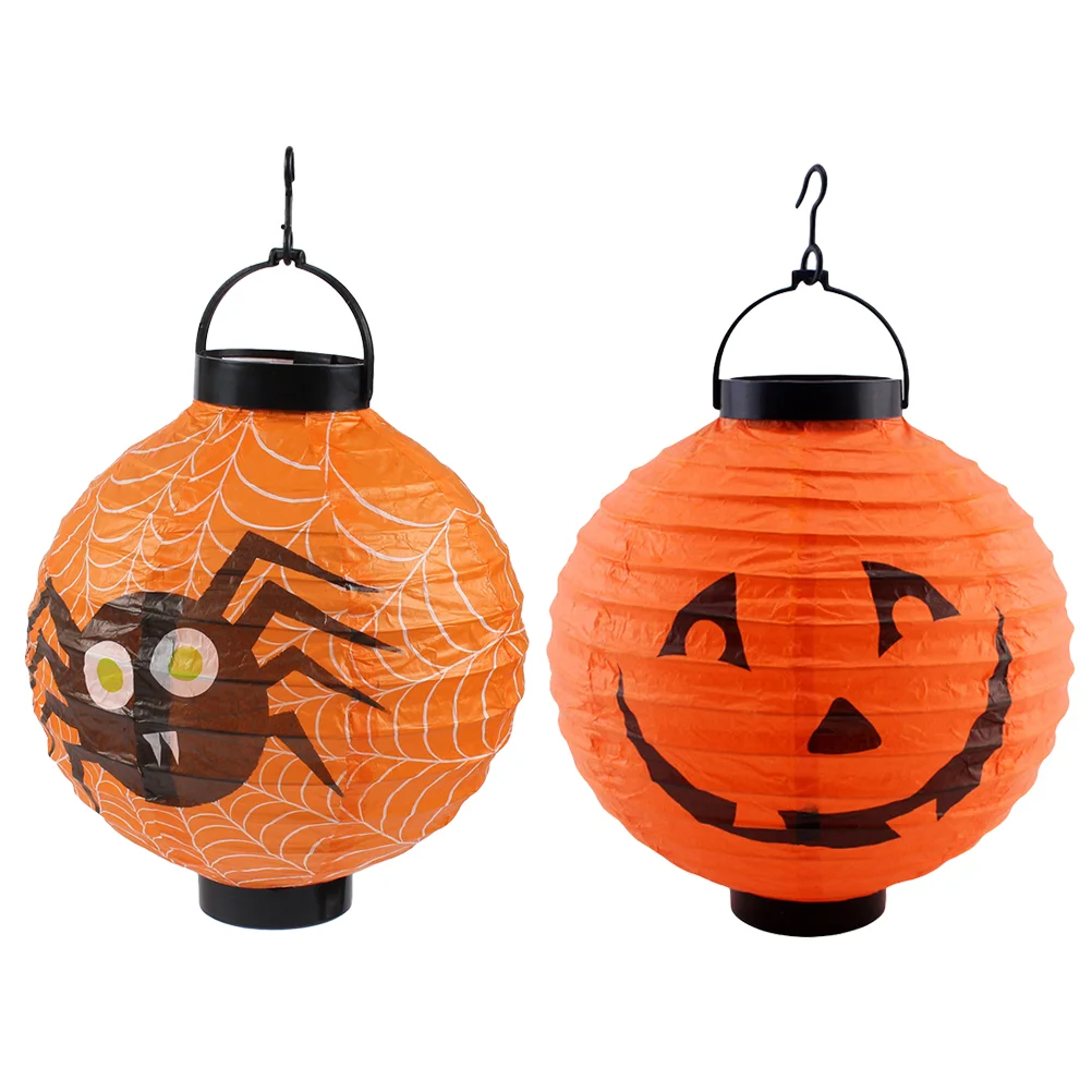 

Paper Lanternspumpkin Lantern Hanging Decorations Spider Lightled Lighted Party
