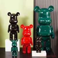 2737cm bearbricked 400 bearbrick action figures statue children birthday gifts bear model paint dolls kids toys can storage