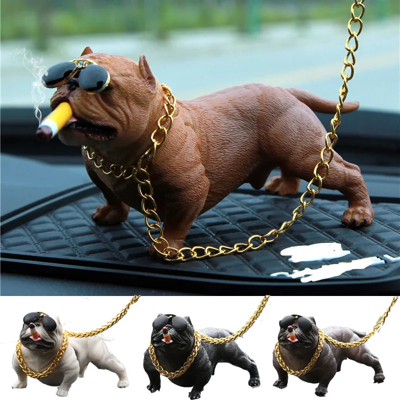 

Bully Pitbull Dog Car Interior Accessories Car Dashboard Decoration Automobile Funny Cute Pendant Car Ornaments Crafts 2023