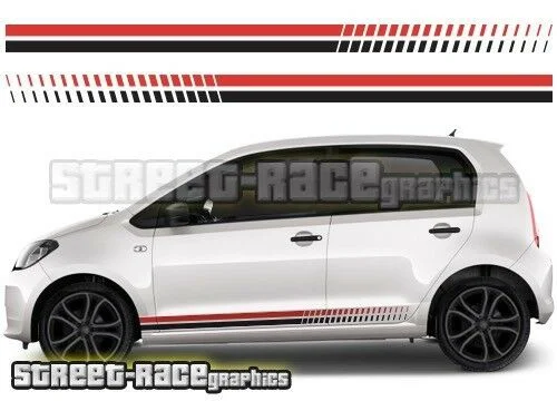 

For x2 Skoda Citigo 003 VRS side racing stripes graphics stickers decals vinyl