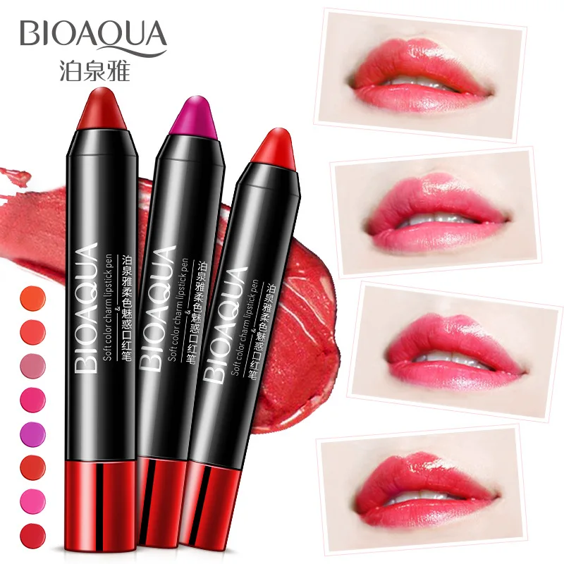 

3 Colors Lipsticks Pencil Waterproof Long Lasting Sexy Red Lip Stick Non-Stick Cup Makeup Lip Tint Pen Cosmetic