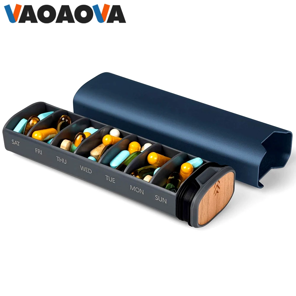 Цельный органайзер для планшетов с витаминами и добавками в красивой коробке