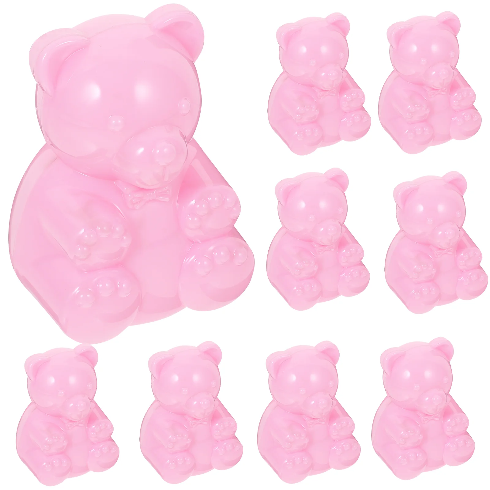 

12 Pcs Transparent Candy Box Party Treats Containers Gift Adorable Bear Cases Small Ps Wedding Shape
