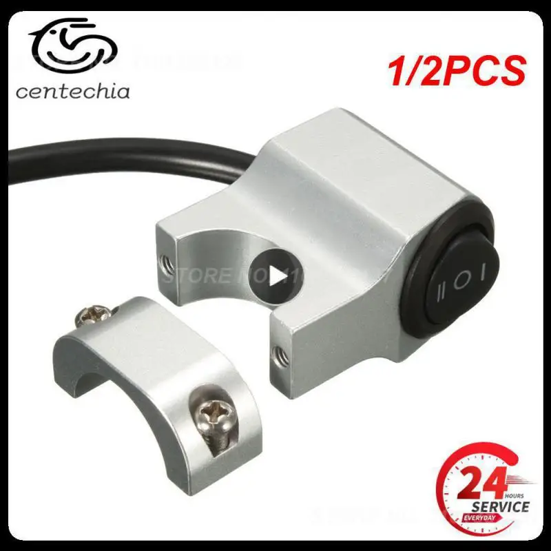

1/2PCS 7/8in Motorcycle Handlebar Headlight ON/OFF Switch Light Button Aluminum Alloy Waterproof Fog Spotlight Switch for