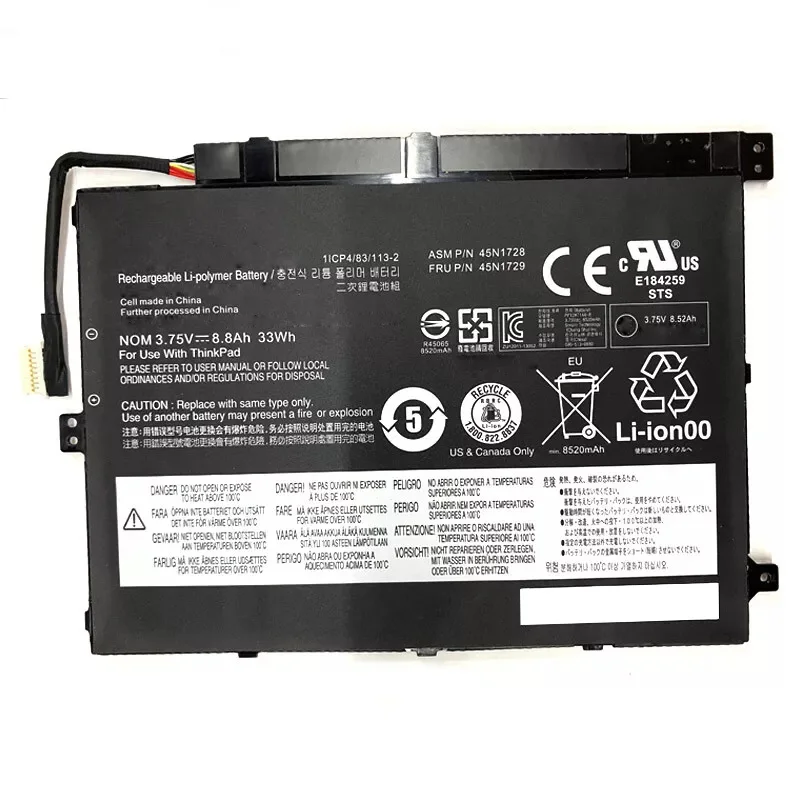 45N1728 Аккумулятор для ноутбука 3 75 В 33 Втч ThinkPad Tablet 10 45N1729 45N1730 45N1731 45N1733 45N1726