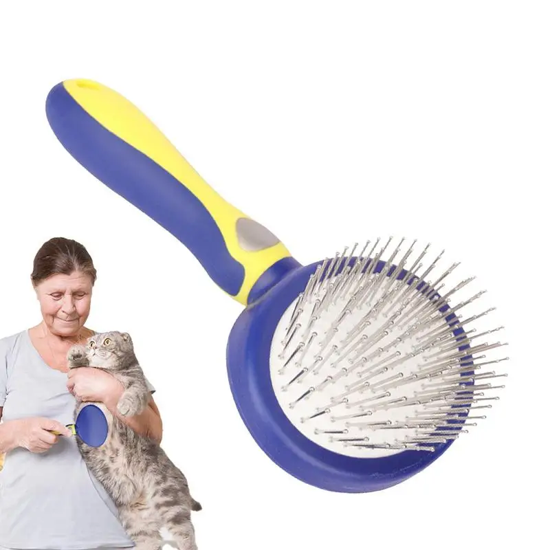 

Pet Brush Self Cleaning Cat Brushes For Indoor Cats Shedding Pet Hair Slicker Brush For Indoor Cats & Dogs Removes Loose