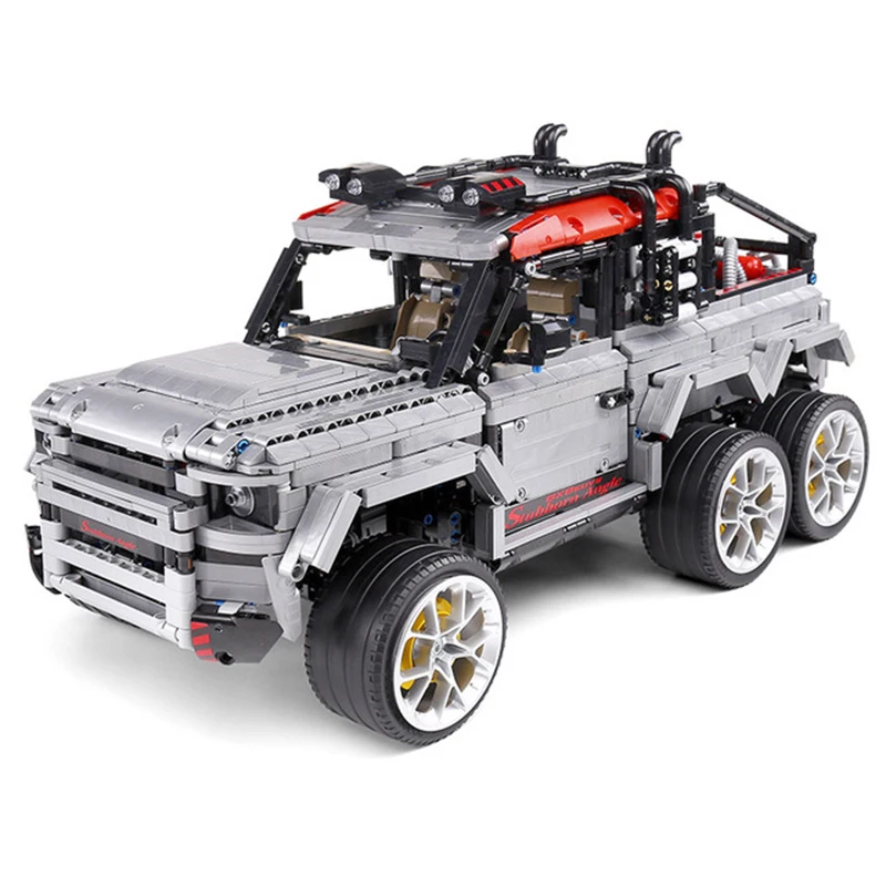 

YC-QC006 MOC The G63 AMGS 6X6 1:10 Buffes Splendor Off-road SUV Assembly Bricks Kit DIY Battery Car Toy Model Building Blocks RC