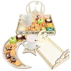 Ид Аль Адха Декор ИД Мубарак деревянная доска посуда тарелки Ислам Мусульманский Раман кареем вечеринка Декор стола