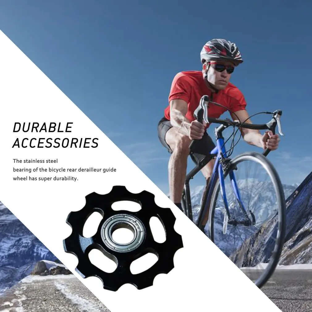

11T Bicycle Rear Derailleur Wheel Ceramic Bearing Pulley CNC Road Bike Steering Roller Idler Part Cycling Accessory