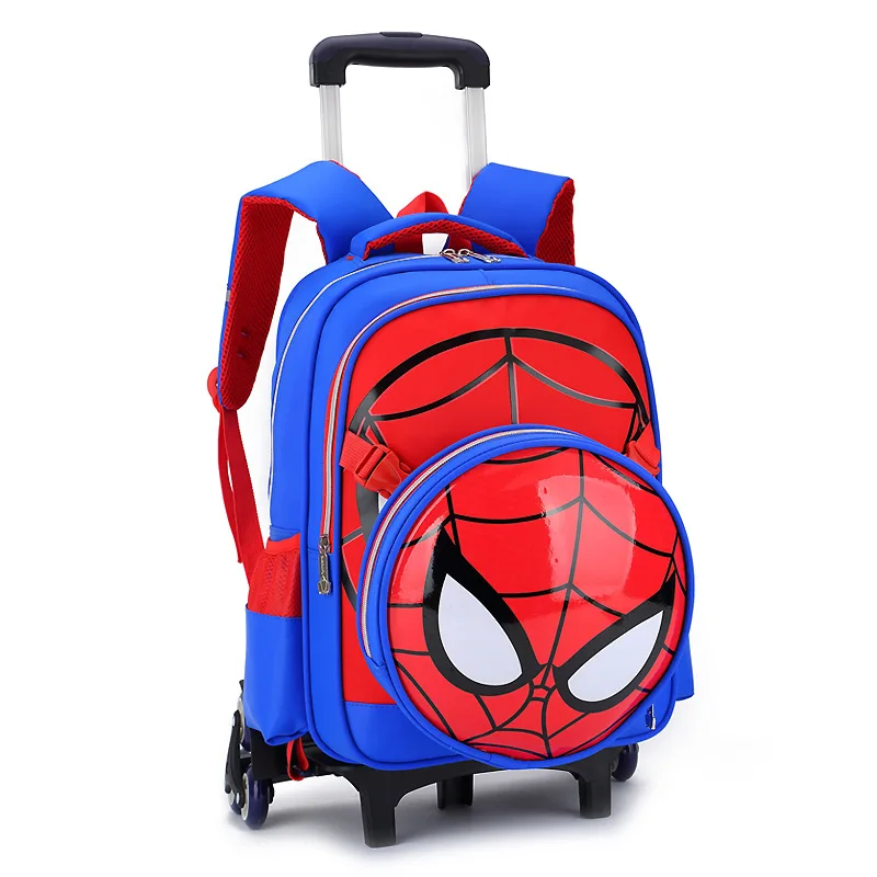 Детский рюкзак на колесиках, съемные школьные ранцы на 6 колес для мальчиков, дорожные сумки, детские школьные рюкзаки