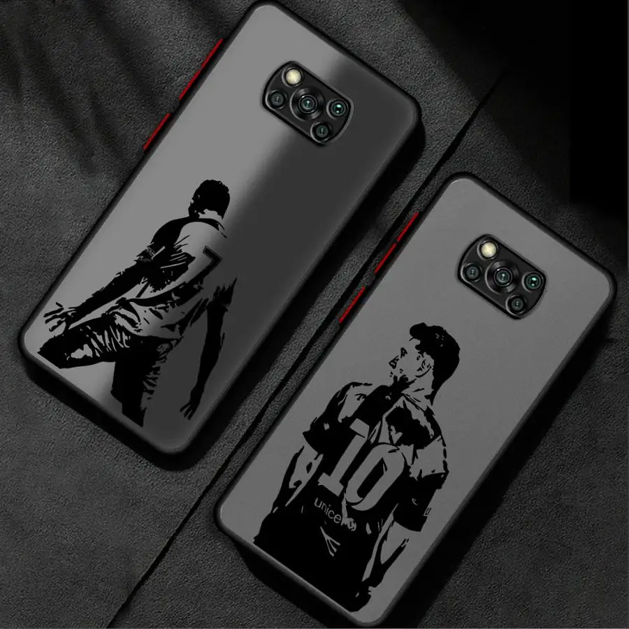 Spuerstar CCR7-M-messi Matte Case for Xiaomi Poco X3NFC X4 GT F3 X5Pro M5 X3 Pro M5s C40 C50 C51 Phone Cover Shell