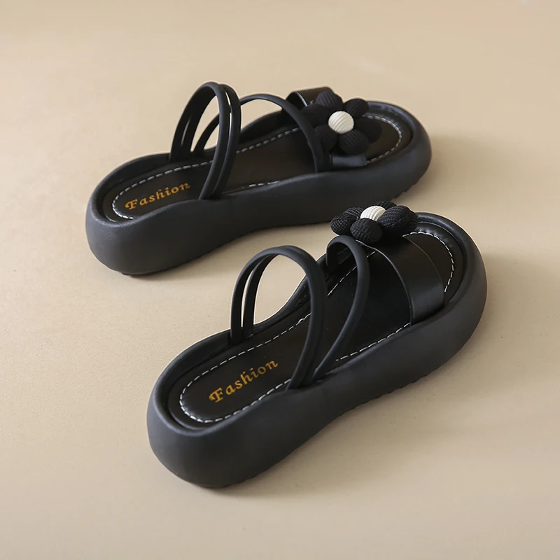 Женские летние сандалии CRLAYDK на платформе пляжные шлепанцы с открытым носком для